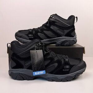 Hi-Tec Ravus Mid NWP Hiking Boot Men's Size 13 Black/Black CH80478M-BB